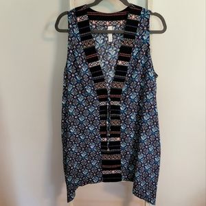 Cacique Swim 14/16 boho tribal aztec southwestern swimsuit coverup with pockets